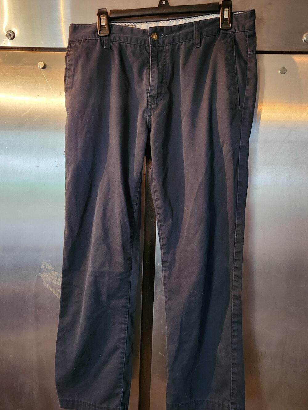 Men's VOLCOM V Monty Chino Flat Front Pants Navy Blue Size 32x28